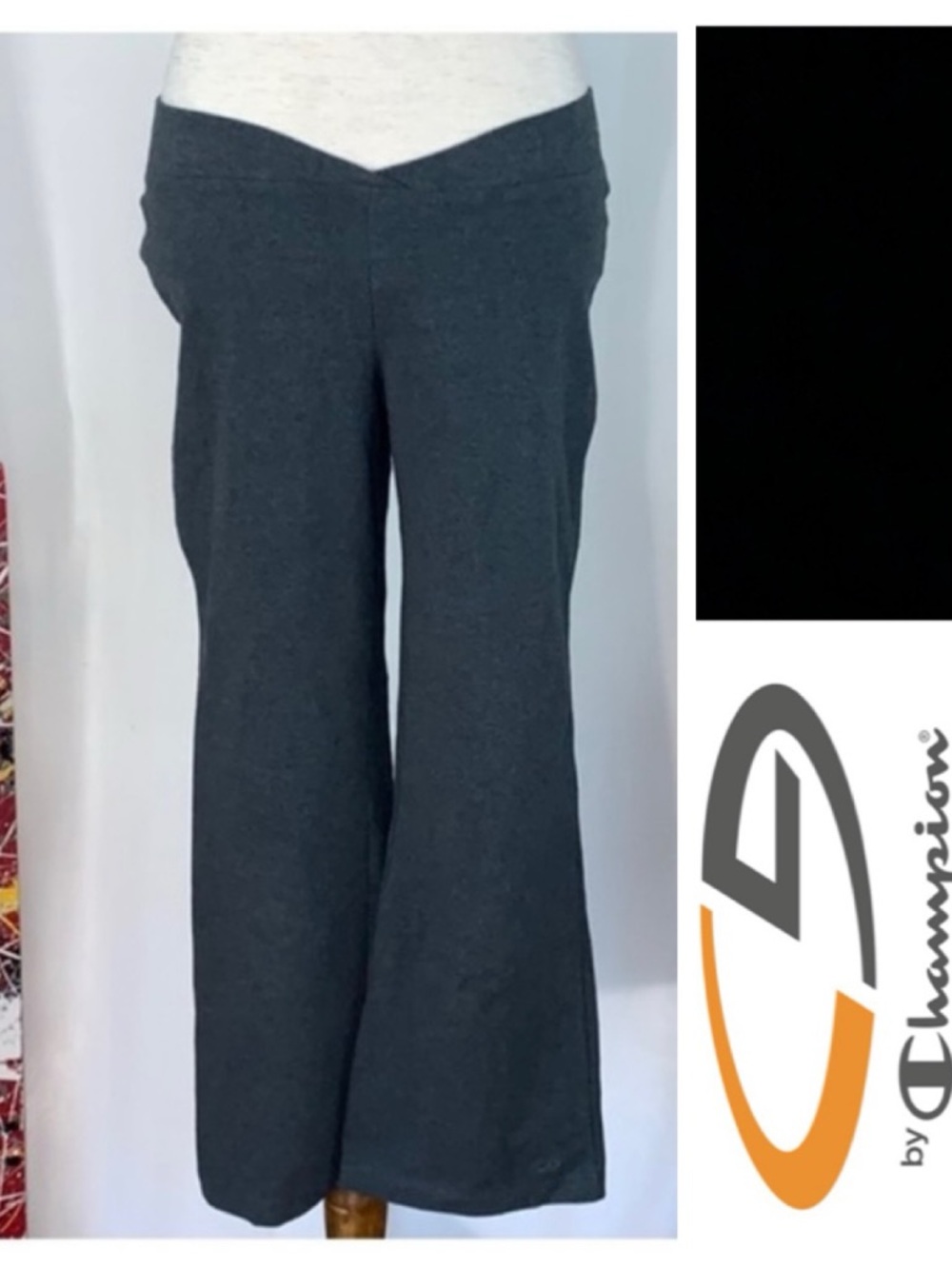 Champion Gear dark gray yoga pants.